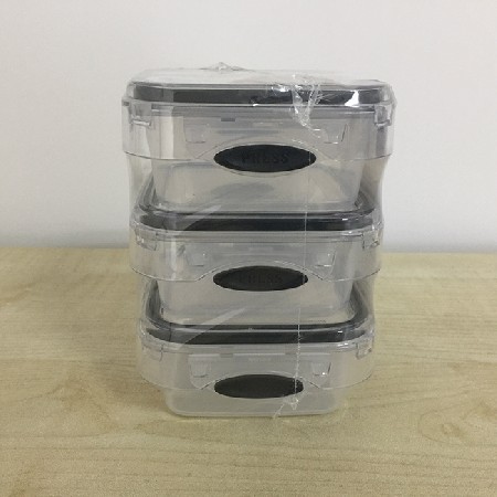 Pl-l476 230ml square fresh keeping box (three piece set)